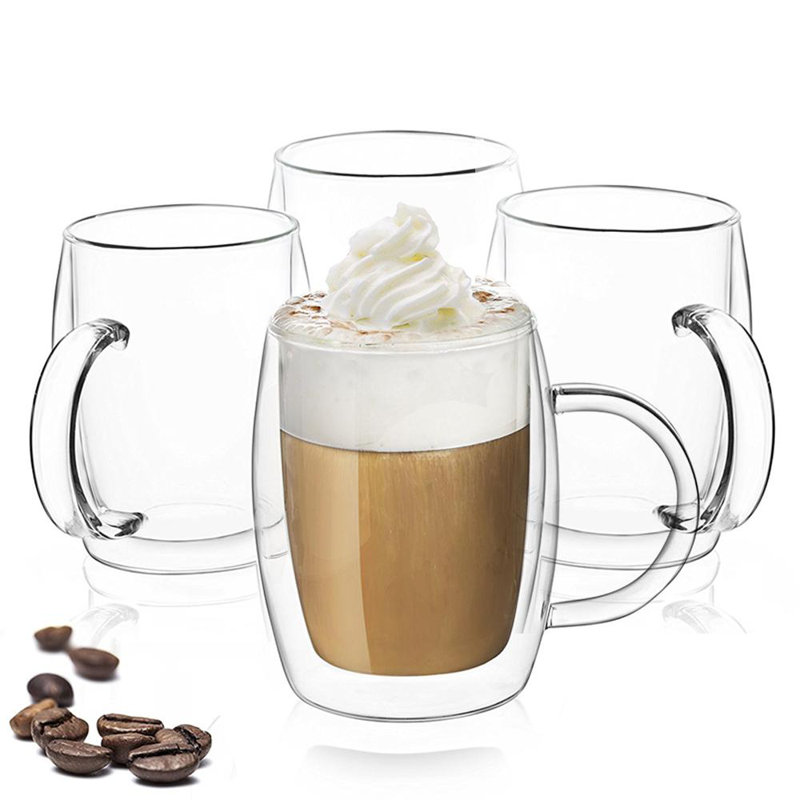 JoyJolt Aroma Double Wall Glass Coffee Mug & Reviews Wayfair Canada